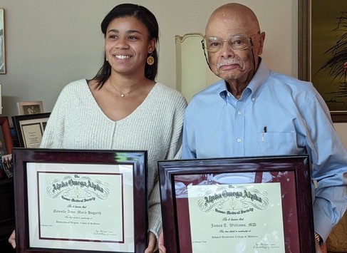 James T Williams with granddaughter Danielle Hogarth